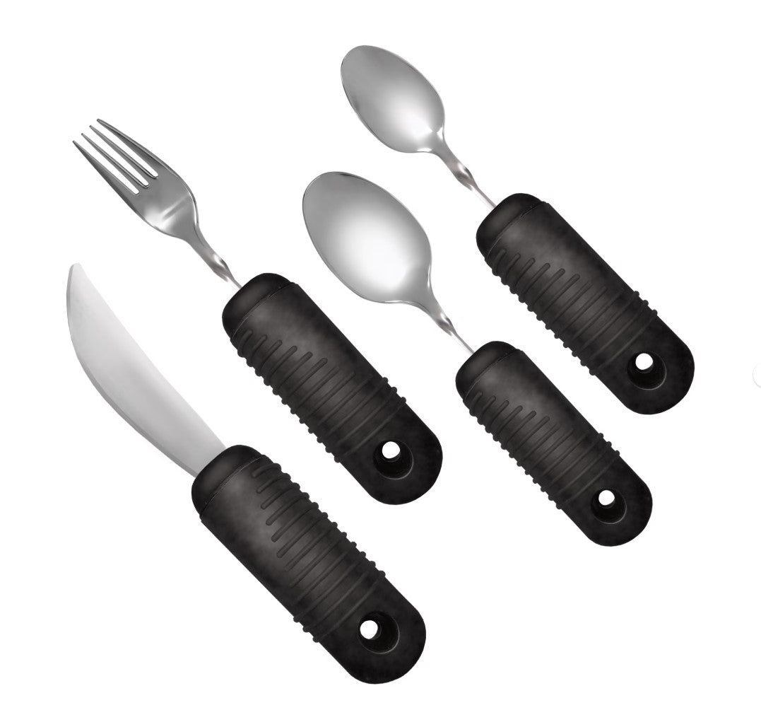 Big-Grip Adaptive Eating Utensils — Set of 4