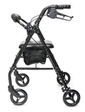 Lumex Rollator, Steel Knock-Down, 4-Wheel, Black