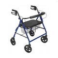 Lumex Rollator, 8" Wheels, Padded Seat, Blue